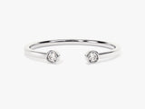 Duo Diamond Birthstone Cuff Ring