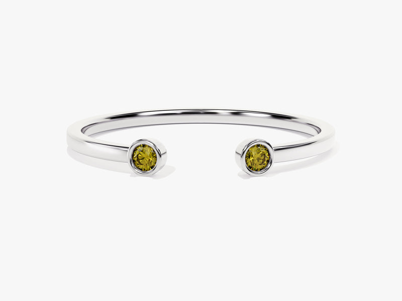 Duo Peridot Birthstone Cuff Ring