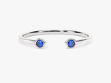 Duo Sapphire Birthstone Cuff Ring