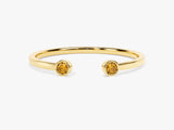 Duo Citrine Birthstone Cuff Ring