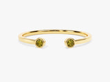 Duo Peridot Birthstone Cuff Ring