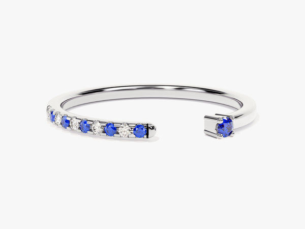 Sapphire Birthstone Cuff Ring