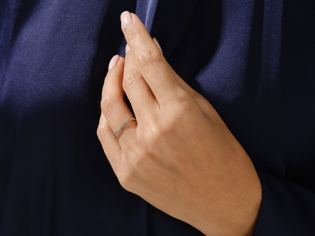 Chevron Ruby Birthstone Ring